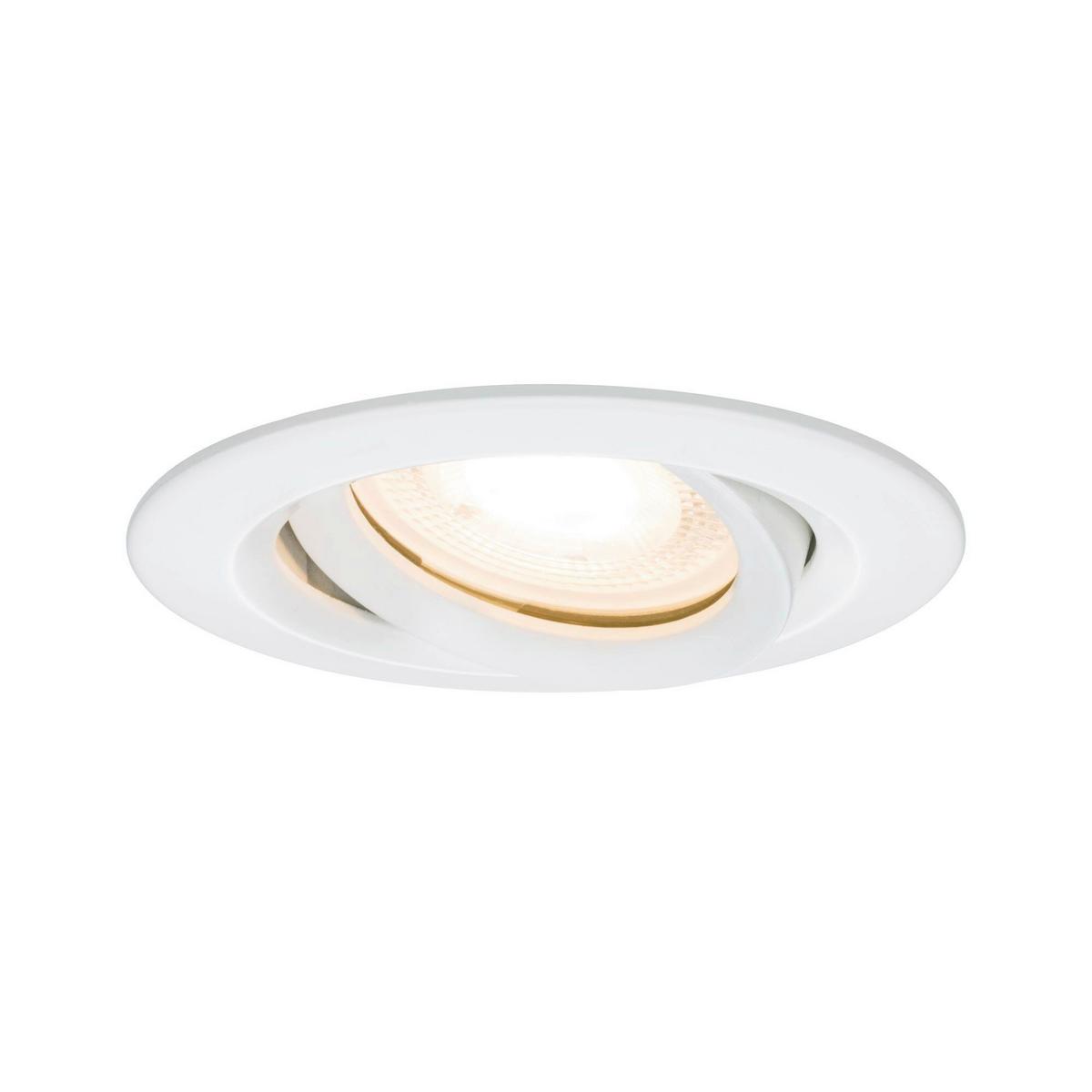 Einbauspot Ø 9,3 cm Weiß/Alufarben Kippbar - Zinkfarben/Alufarben, Design, Metall (9,3cm) - Paulmann