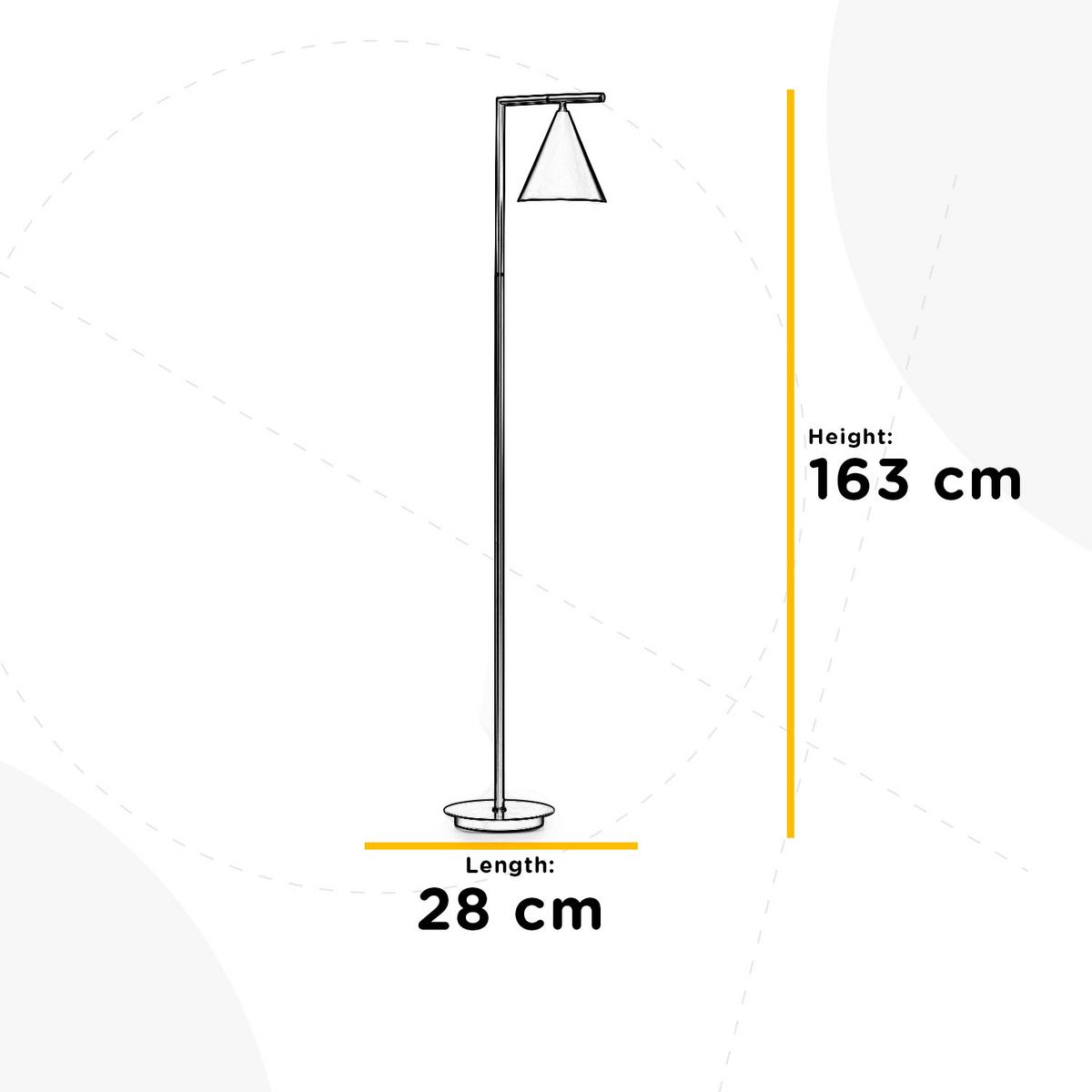 Stehleuchte 5042/Pt - Schwarz, Design, Metall (28/25/163cm)