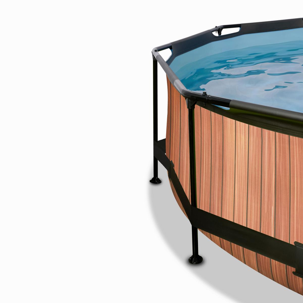 Pool-set Exit Wood Pool - Braun, KONVENTIONELL, Kunststoff (360/76cm) - EXIT Toys