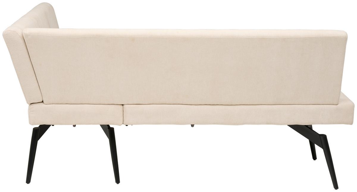 Eckbank Tinos Beige, S: 190x150 Cm - Beige/Schwarz, KONVENTIONELL, Textil/Metall (190/150cm) - MID.YOU