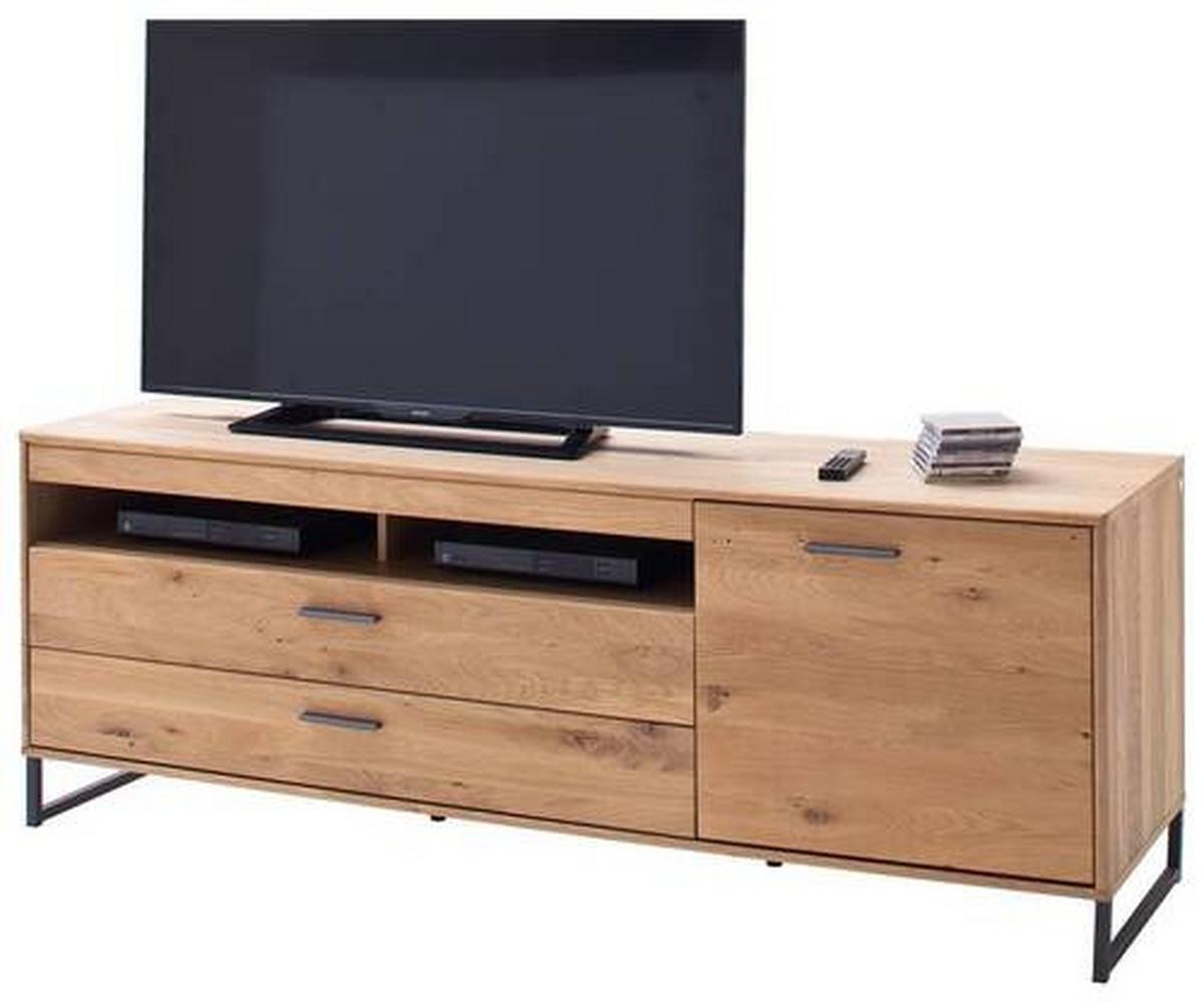 TV-Element Portland B: 184 cm Eiche Dekor - Eichefarben/Schwarz, Design, Holz/Holzwerkstoff (184/67/50cm) - Livetastic