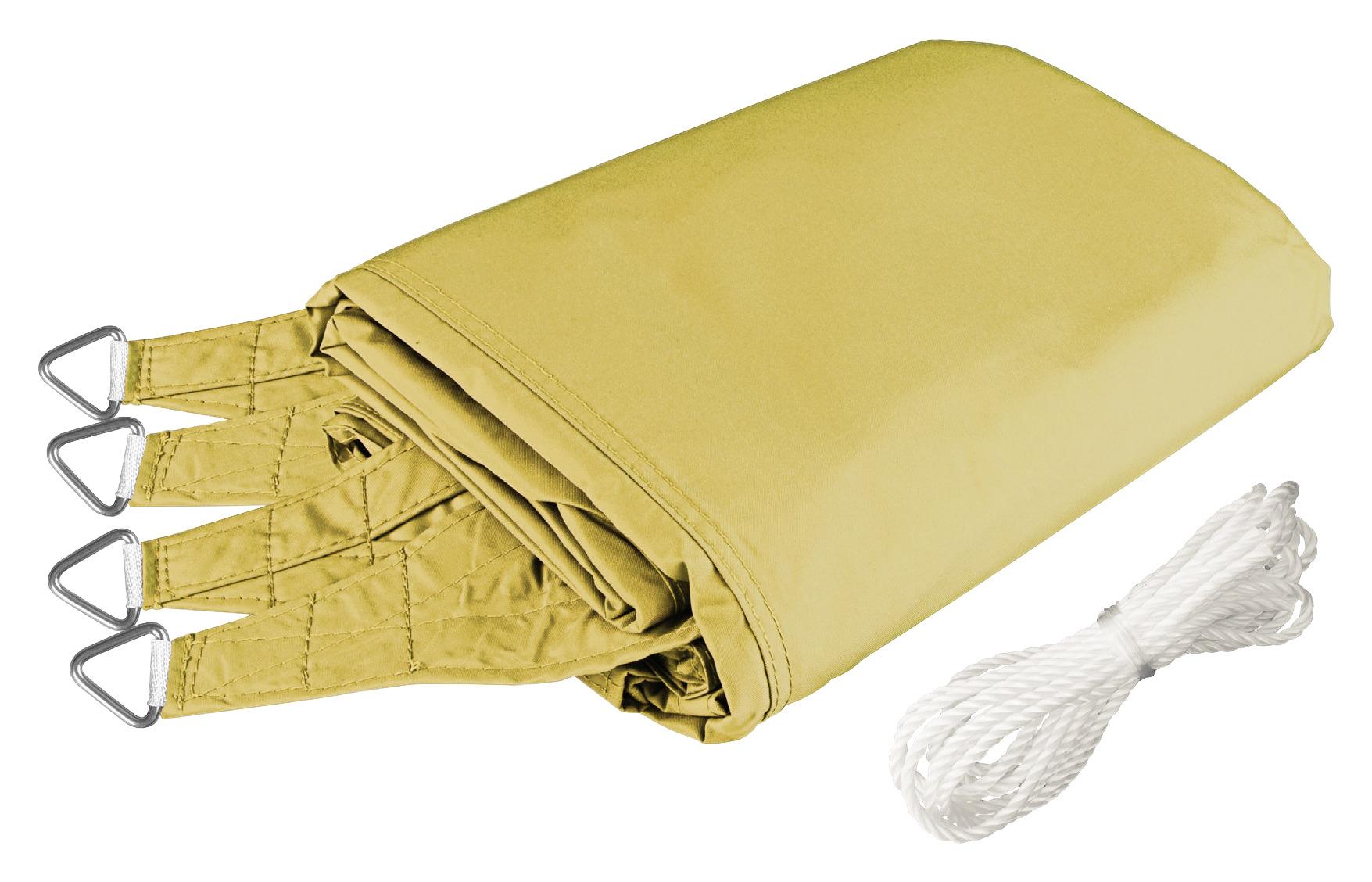 Sonnensegel Quadrat 3x3 M - Gelb, Basics, Kunststoff (300/300cm)
