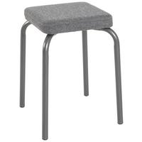 Stapelhocker Pikk Metall/ Textil Grau H: 49 cm - Anthrazit/Grau, MODERN, Textil/Metall (36/49/36cm)