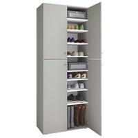 Skřín na boty LONA XXL š: 70cm šedá - šedá/černá, Konvenční, kompozitní dřevo/plast (70/182/37cm) - MID.YOU