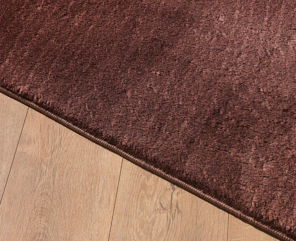 Hochflorteppich Catwalk - Braun, Basics, Textil (120/120cm) - Novel
