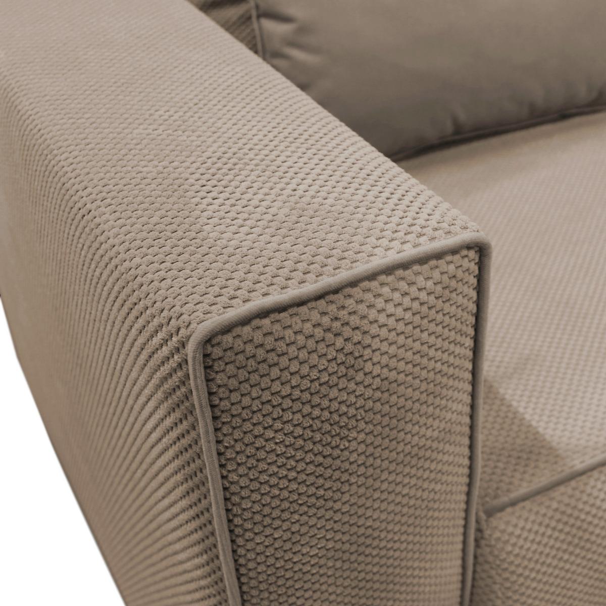 Récamiere Iga Li Taupe B: 168 Cm - Taupe/Schwarz, Design, Textil (168/73/99cm) - MID.YOU