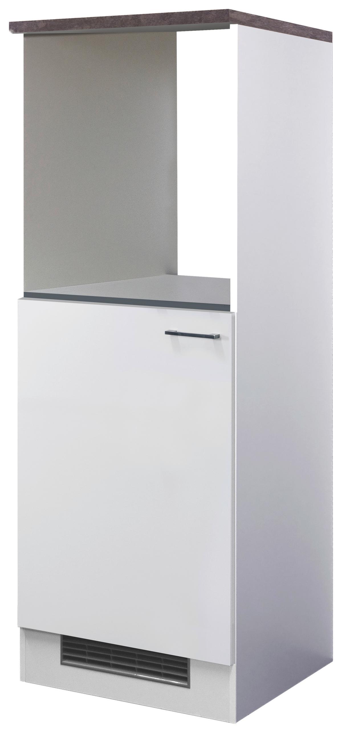 Geräteumbauschrank Lucca Weiß B: 60 cm - Graubraun/Weiß, KONVENTIONELL, Holzwerkstoff (60/168,5/60cm) - FlexWell