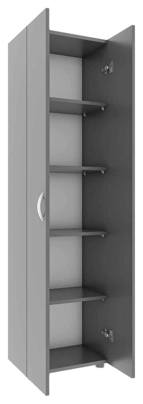 Aktenschrank Ulas 5 Holzwerkstoff Anthrazit B:49cm - Anthrazit, MODERN, Holzwerkstoff (49/178/34cm) - MID.YOU
