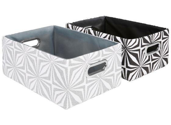 Regalkorb Style M - Schwarz/Grau, KONVENTIONELL, Karton/Textil (32/13/22cm) Regalkorb Style M - Schwarz/Grau, KONVENTIONELL, Karton/Textil (32/13/22cm)