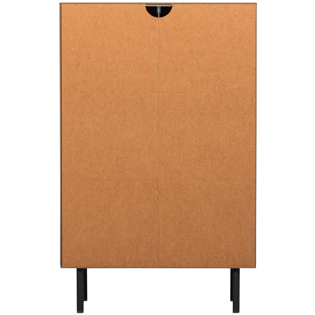 Kommode Cadiz Schlammfarben B: 85cm - Schlammfarben/Schwarz, Design, Holz (85/135/40cm) - Livetastic