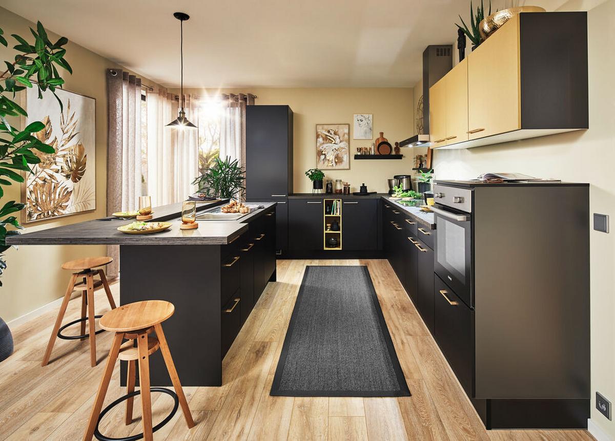 Einbauküchen Pn 210 Frei Planbar Modernes Design - Holzwerkstoff - Pino