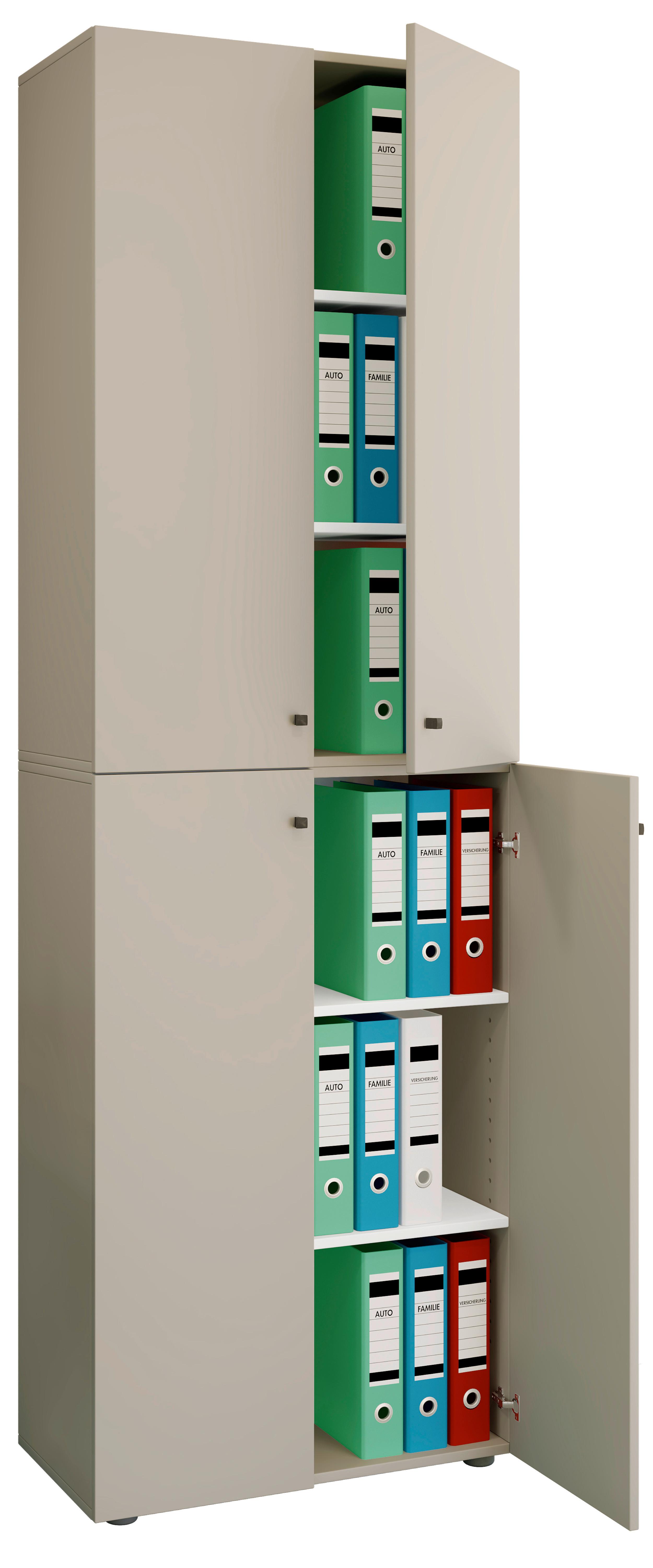 Aktenschrank Lona Grau B: 70 cm - Grau, Design, Holzwerkstoff (70/220/39cm) - MID.YOU