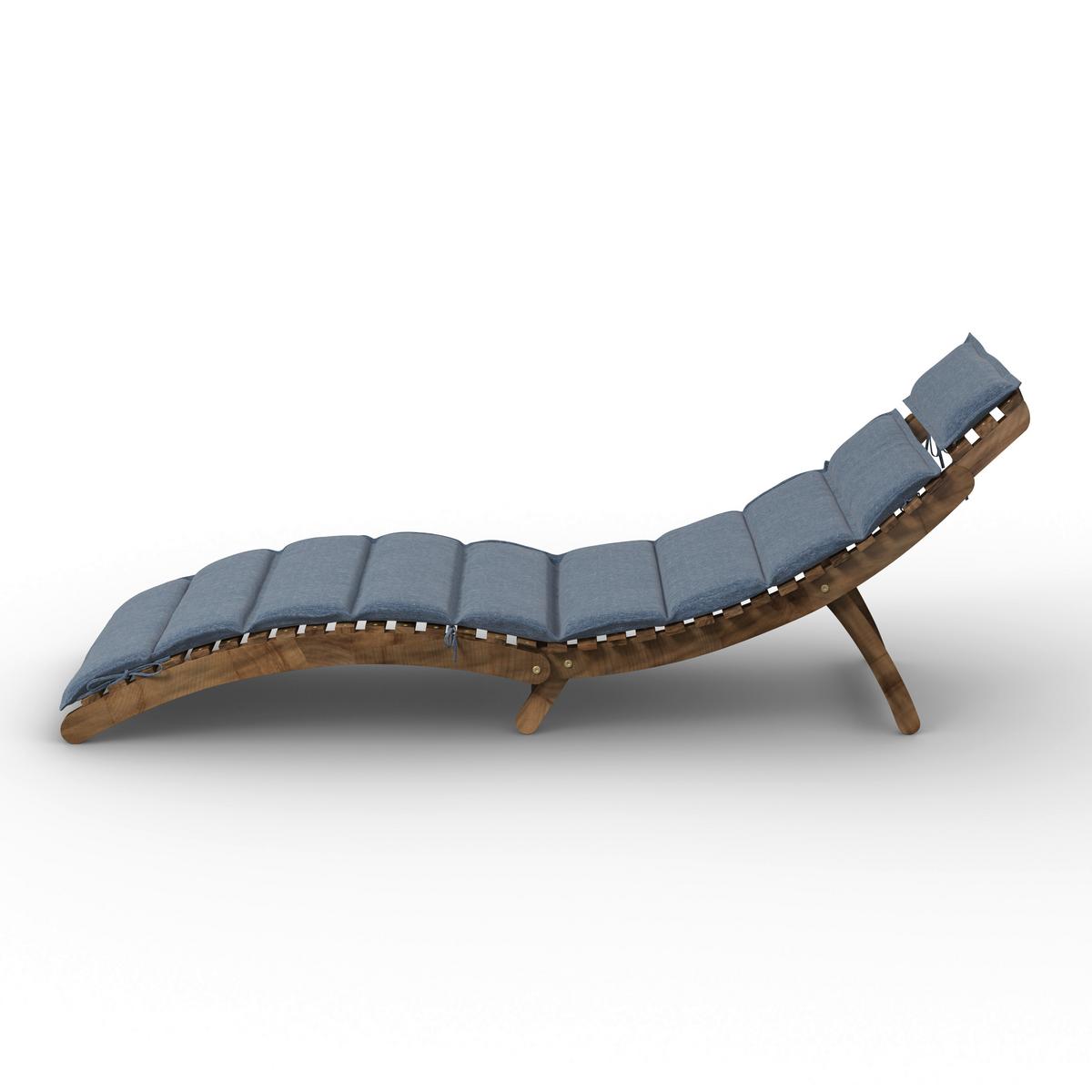 ZÁHRADNÉ LEŽADLO NATALIE - sivá, Natur, drevo/textil (180/62/54cm) - Mömax