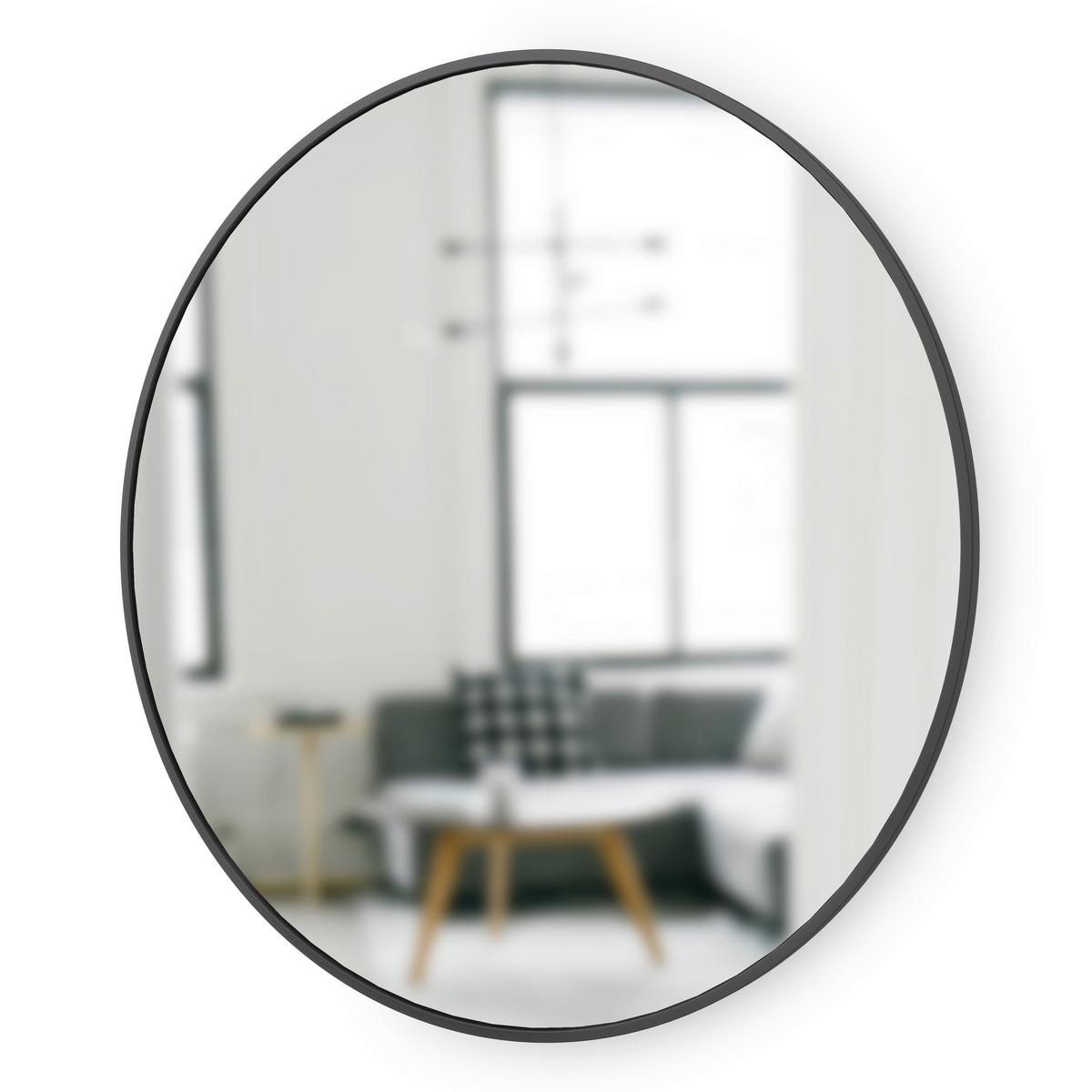 NÁSTĚNNÉ ZRCADLO SAMIRE - černá, Konvenční, plast/sklo (94/94/3cm) - Umbra