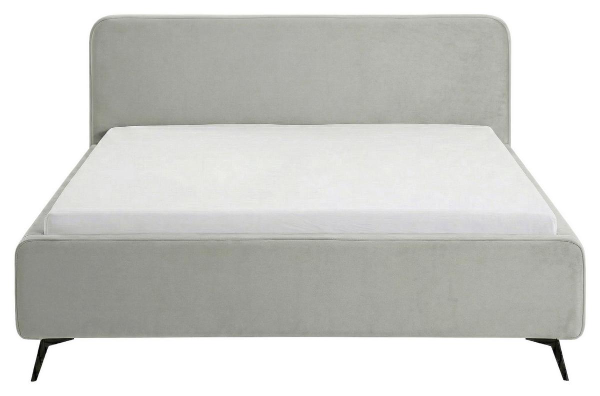 Polsterbett Camila Manila Hellgrau 140x200cm - Hellgrau/Schwarz, MODERN, Holz/Textil (140/200cm) - MID.YOU