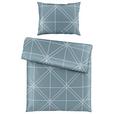 Satin Bettwäsche 140x200 cm Chalene Baumwolle Rauchblau - Blau, ROMANTIK / LANDHAUS, Textil (140/200cm) - James Wood