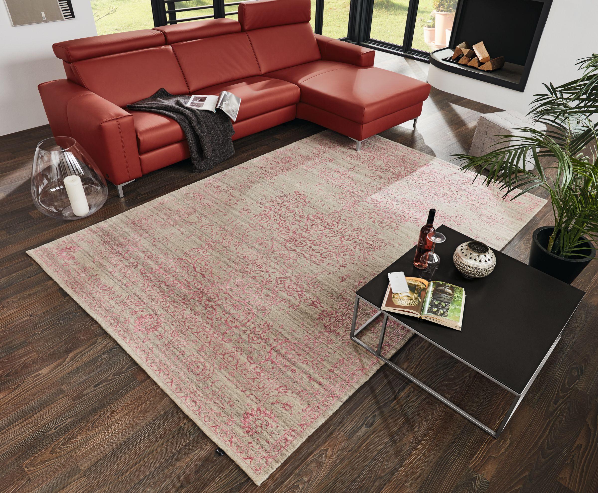 Orientalischer Webteppich Rosa /beige Soho Vintage 170x240 Cm - Beige/Rosa, Design, Textil (170/240cm) - Musterring