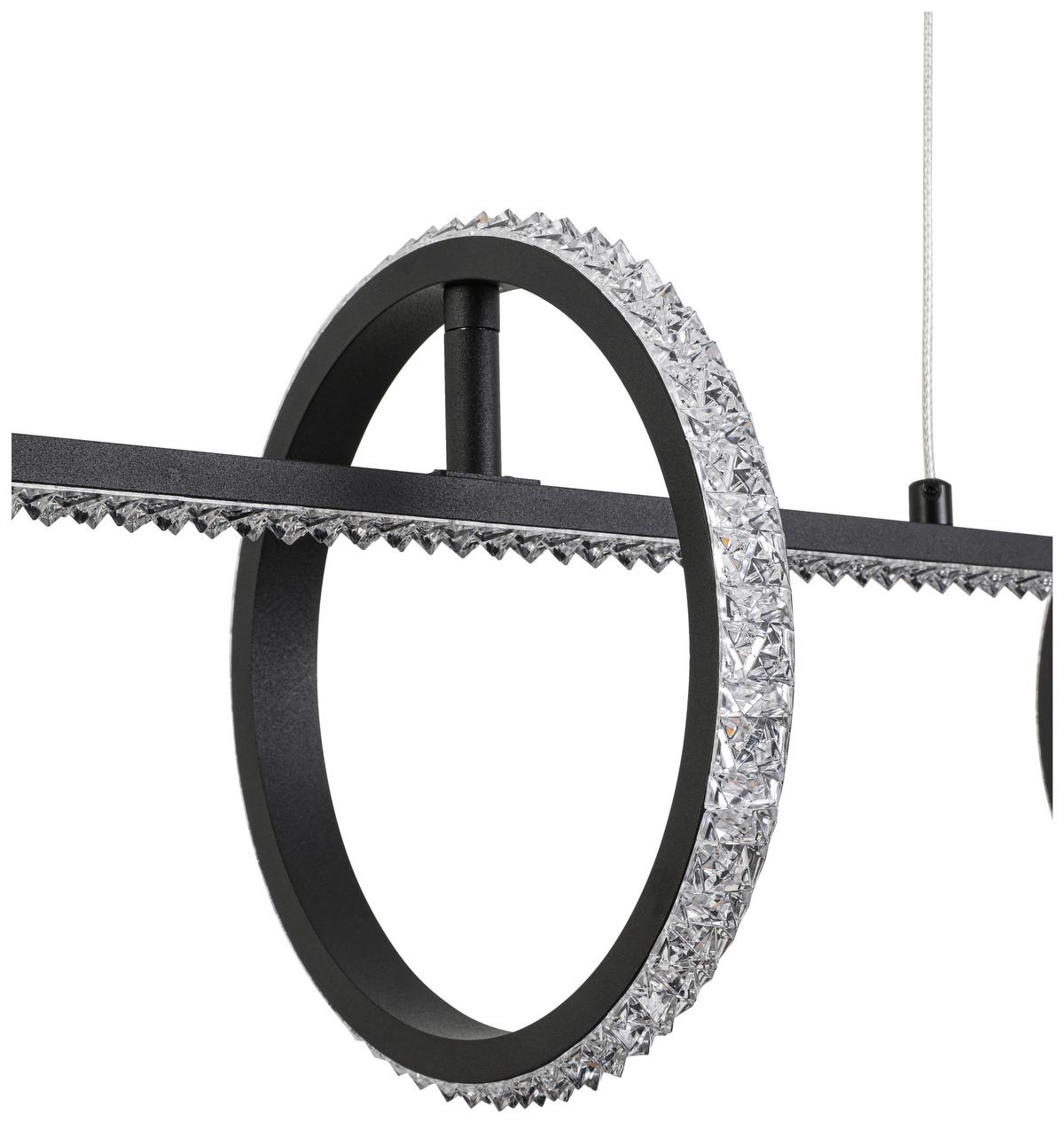 ZÁVESNÉ LED SVIETIDLO ULO - čierna, Modern, kov/plast (80/20/120cm) - Modern Living