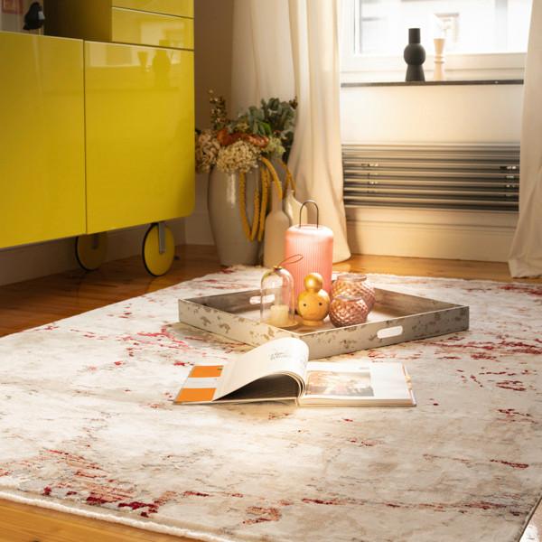 Flachwebteppich My Memphis 381 - Rot, Basics, Textil (160/230cm) - Obsession