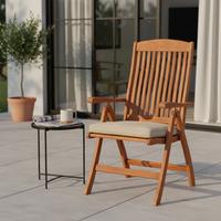 Gartensessel Klappbar Maracaibo Echtholz - Naturfarben, KONVENTIONELL, Holz (58/110/67cm) - Gardenson