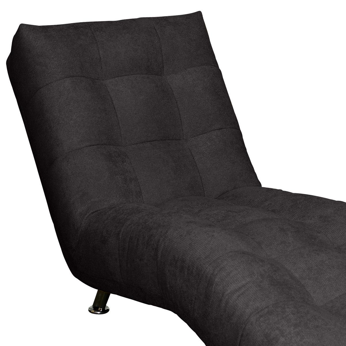 Liege Isabella Flachgewebe Schwarz - Chromfarben/Schwarz, MODERN, Textil (68/88/164cm) - MID.YOU