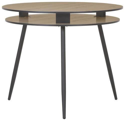 Esstisch Rund Ostinato Ø 90 Cm Schwarz/wildeiche Dekor - Wildeiche/Schwarz, Basics, Holzwerkstoff/Metall (90/90/77cm) - P & B