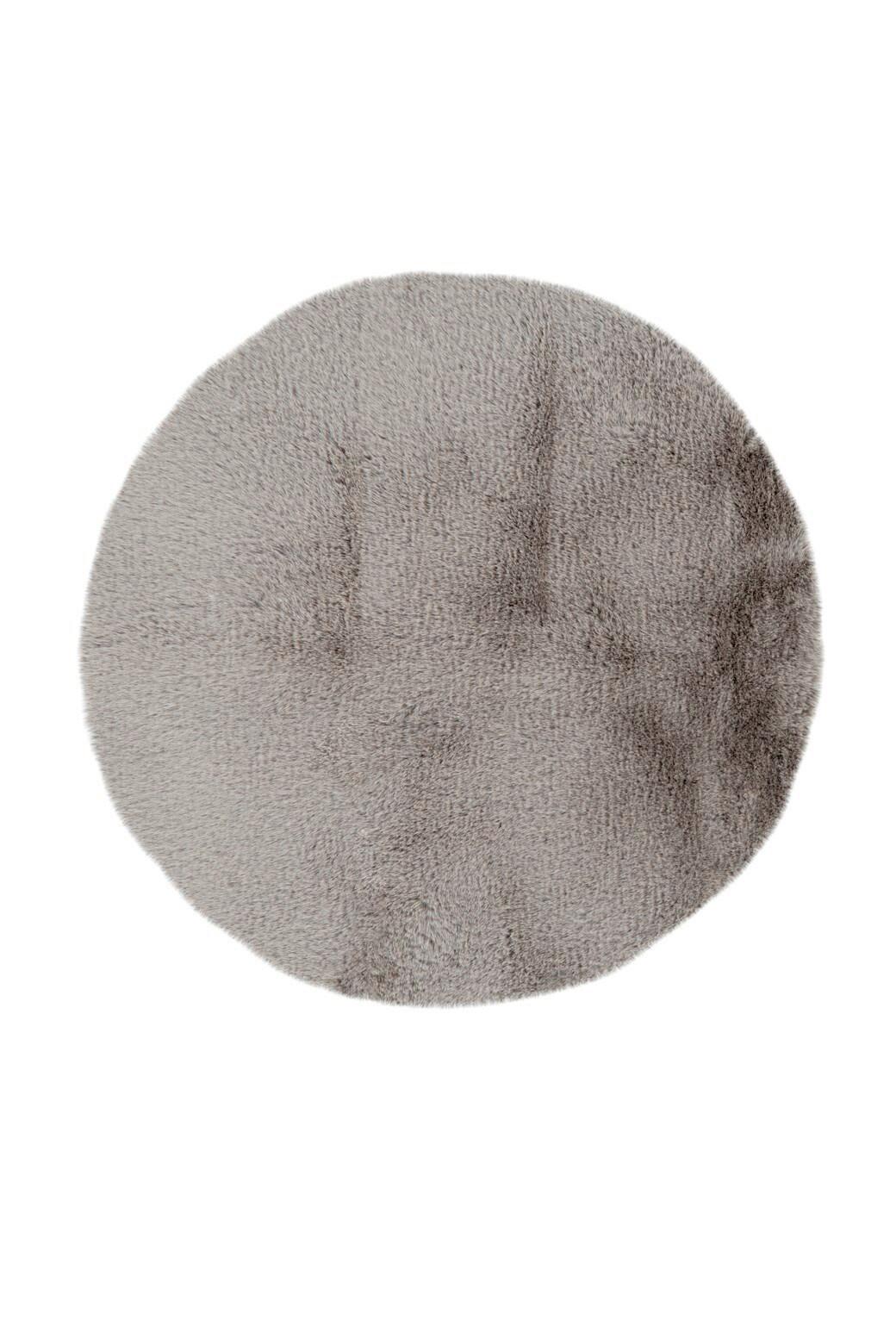 Hochflorteppich Rabbit Hellgrau, D: 100 cm - Hellgrau, KONVENTIONELL (100cm)