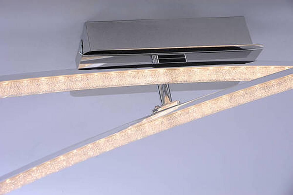 Led-deckenleuchte Simon L: 58 Cm, 2-Flammig - Chromfarben, Design, Metall (58/51/10cm)