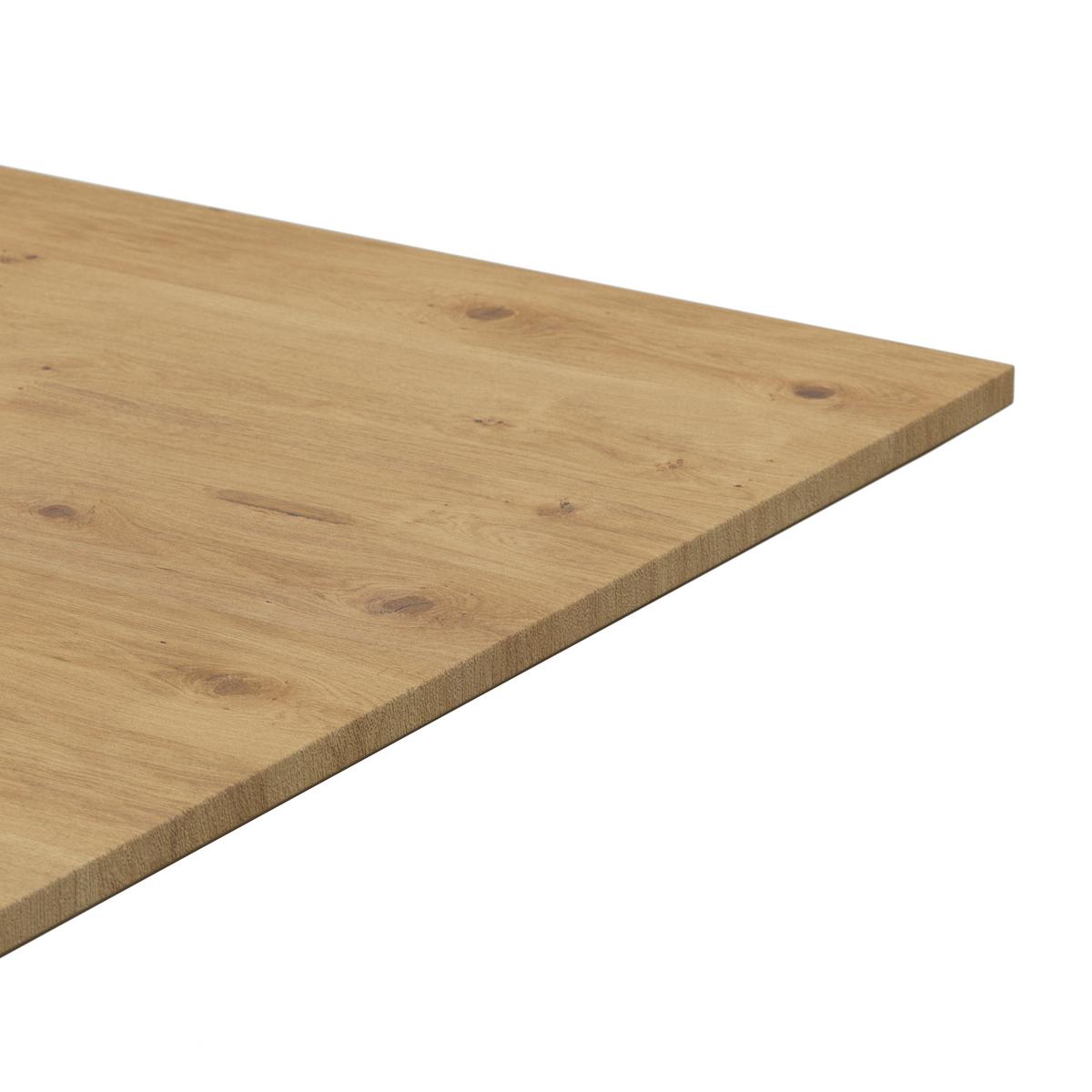 Výsuvný stůl AKI 140-180 - černá/barvy dubu, Moderní, kov/kompozitní dřevo (140-180/76/80cm) - Bessagi Home