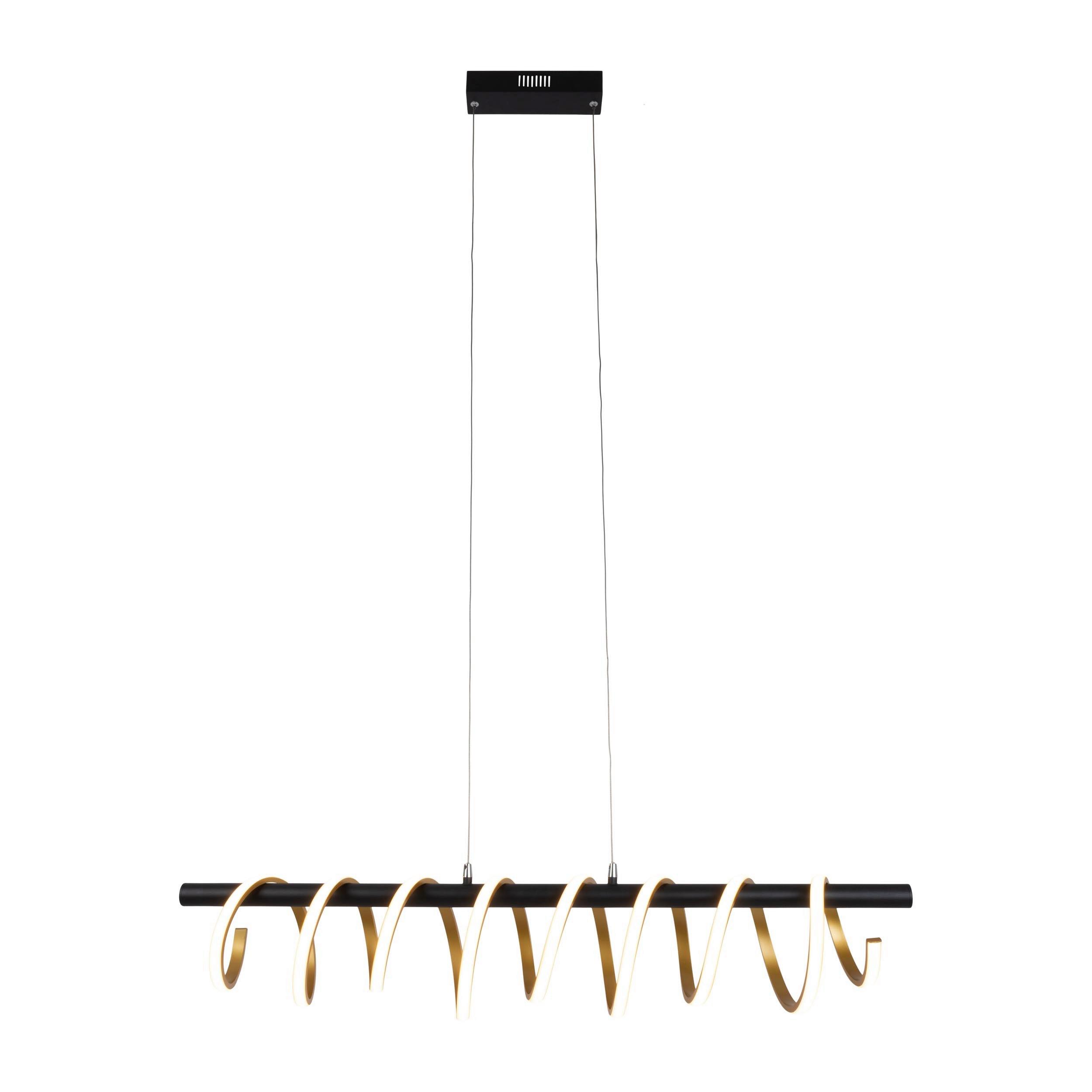 Led-pendelleuchte 7087758 - Goldfarben/Schwarz, Design, Metall (100/20/150cm) - Näve