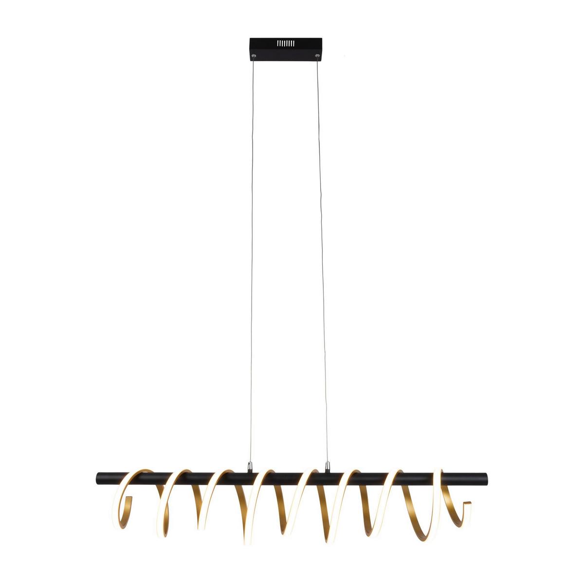 Led-pendelleuchte 7087758 - Goldfarben/Schwarz, Design, Metall (100/20/150cm) - Näve