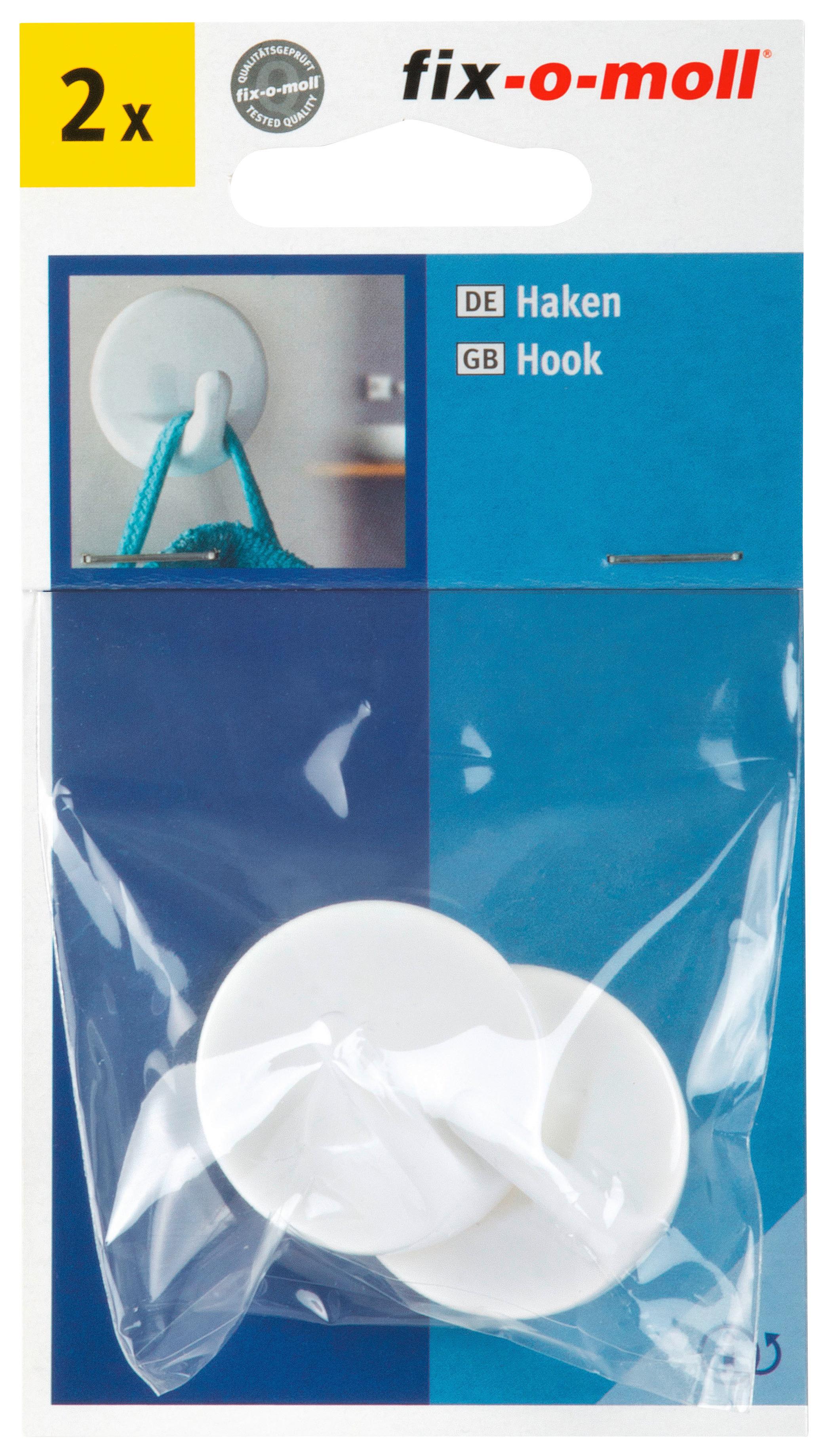 Klebehaken 2er-Set Selbstklebend Kunststoff