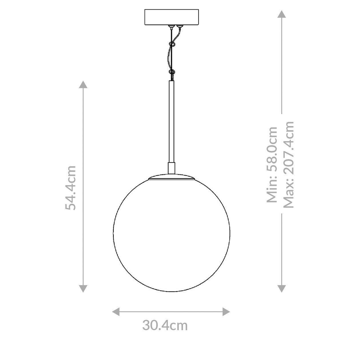 Led Függeszték Qn-Kepler-1p-M-Bg - aranyszínű, Konventionell, üveg/fém (30,4/58cm) - Elstead Lighting