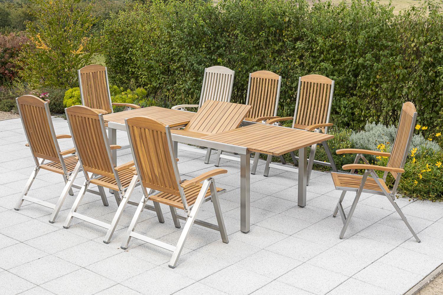 9-teilige Gartentischgruppe KEROS aus dem Hause AMBIA GARDEN