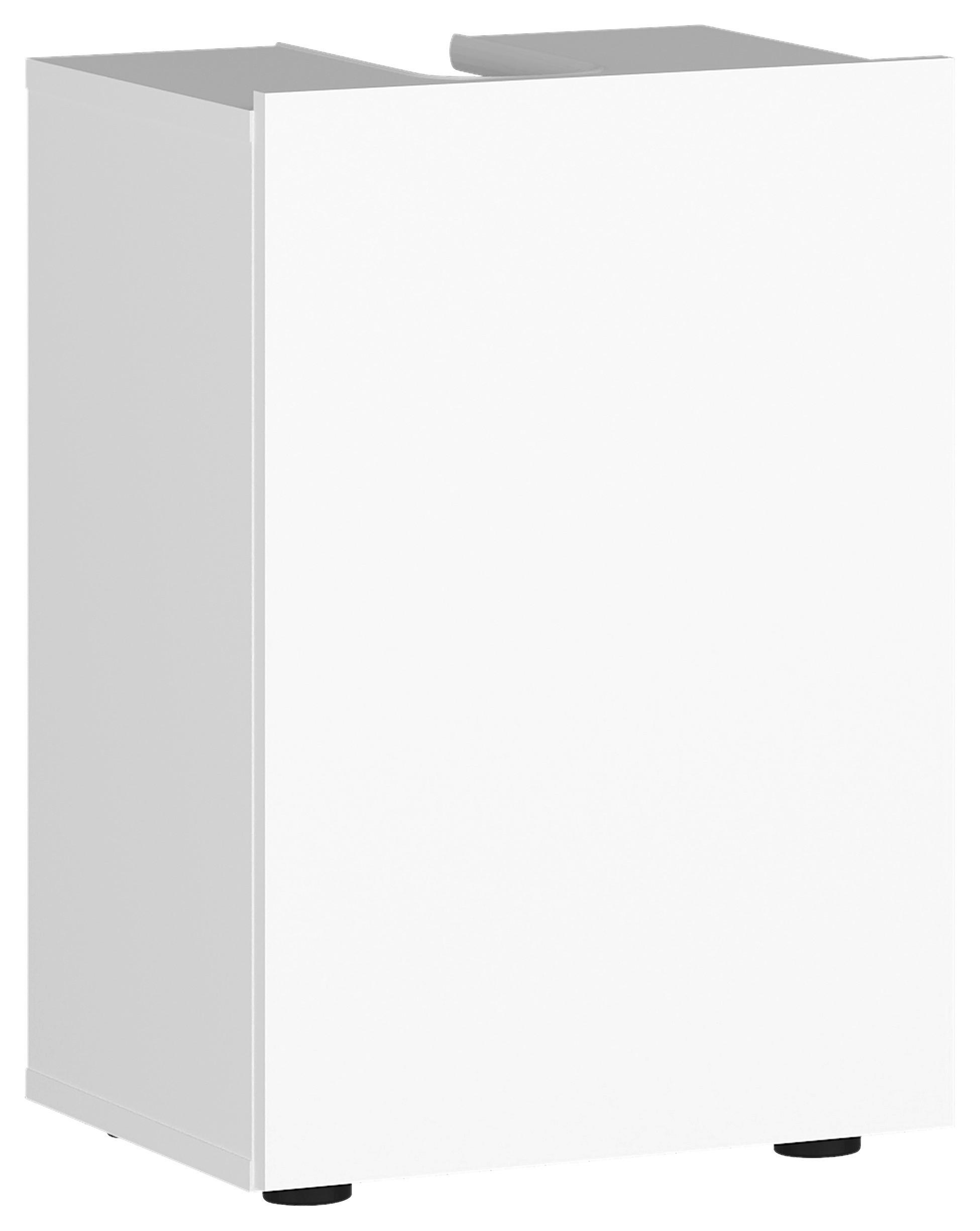 Waschbeckenunterschrank Ina Alpinweiss, B: 35 Cm - Schwarz, KONVENTIONELL, Holzwerkstoff (35/56/34cm)