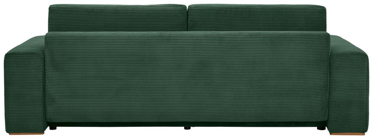 Schlafsofa Vouge Grün Bettkasten, B: 255 Cm - Buchefarben/Schwarz, KONVENTIONELL, Textil (255/86/123cm) - Livetastic