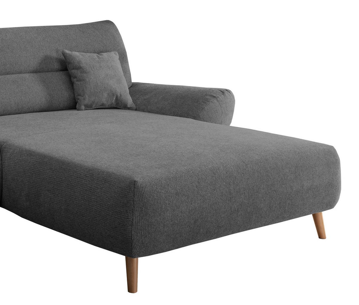 Ecksofa Drago Anthrazit S: 290/166 Cm - Wildeiche/Anthrazit, MODERN, Holz/Textil (290/166cm) - MID.YOU