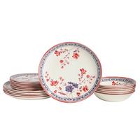 Tafelservice Cottage Multicolor 18-Tlg - Multicolor, Basics, Keramik - Creatable