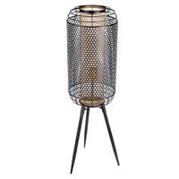 Stehleuchte 407901456x Denton *sbn* - Goldfarben/Schwarz, Design, Metall (30/110cm) - Globo