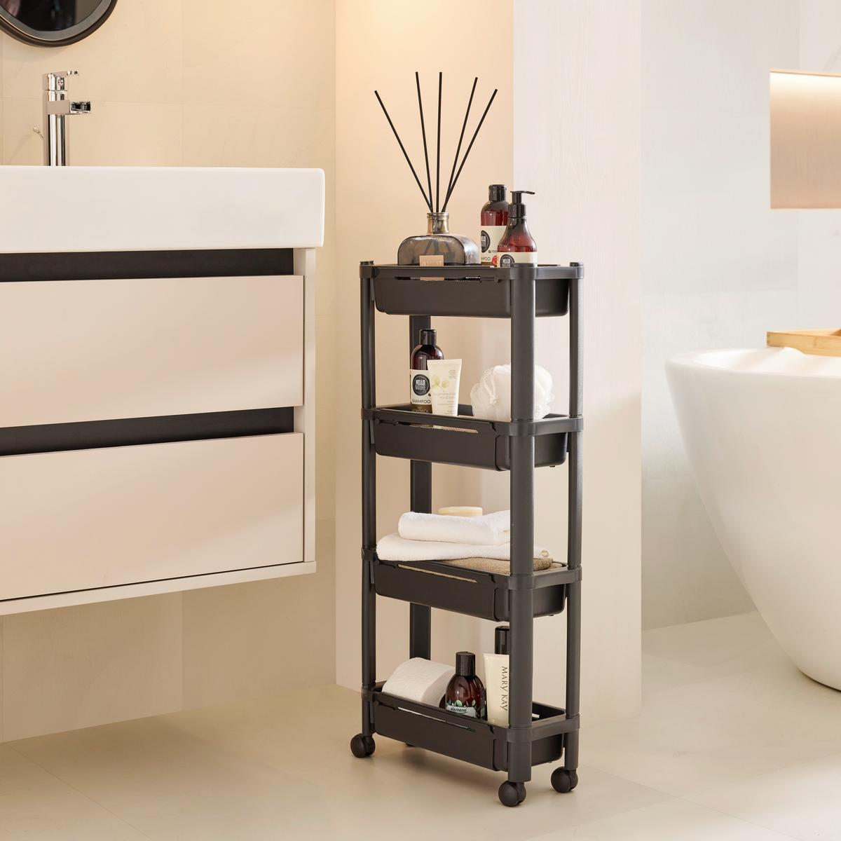 Univerzální vozík VALE - černá, Konvenční, plast (37,5/15/79cm) - Mömax