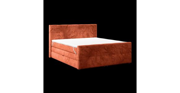 Boxspringbett mit Topper und Bettkasten 180x200 cm Medino - Rostfarben, KONVENTIONELL, Holz/Holzwerkstoff (180/200cm) - Luca Bessoni