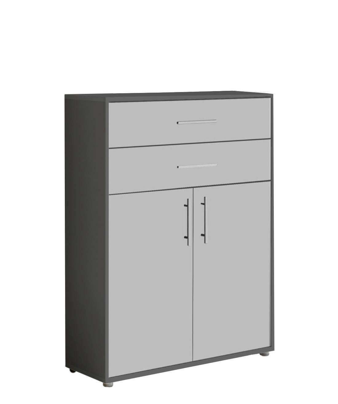 AKTENSCHRANK OFFICE EDITION - Anthrazit/Hellgrau, LIFESTYLE, Holzwerkstoff (84,4/113,6/33cm) - MID.YOU