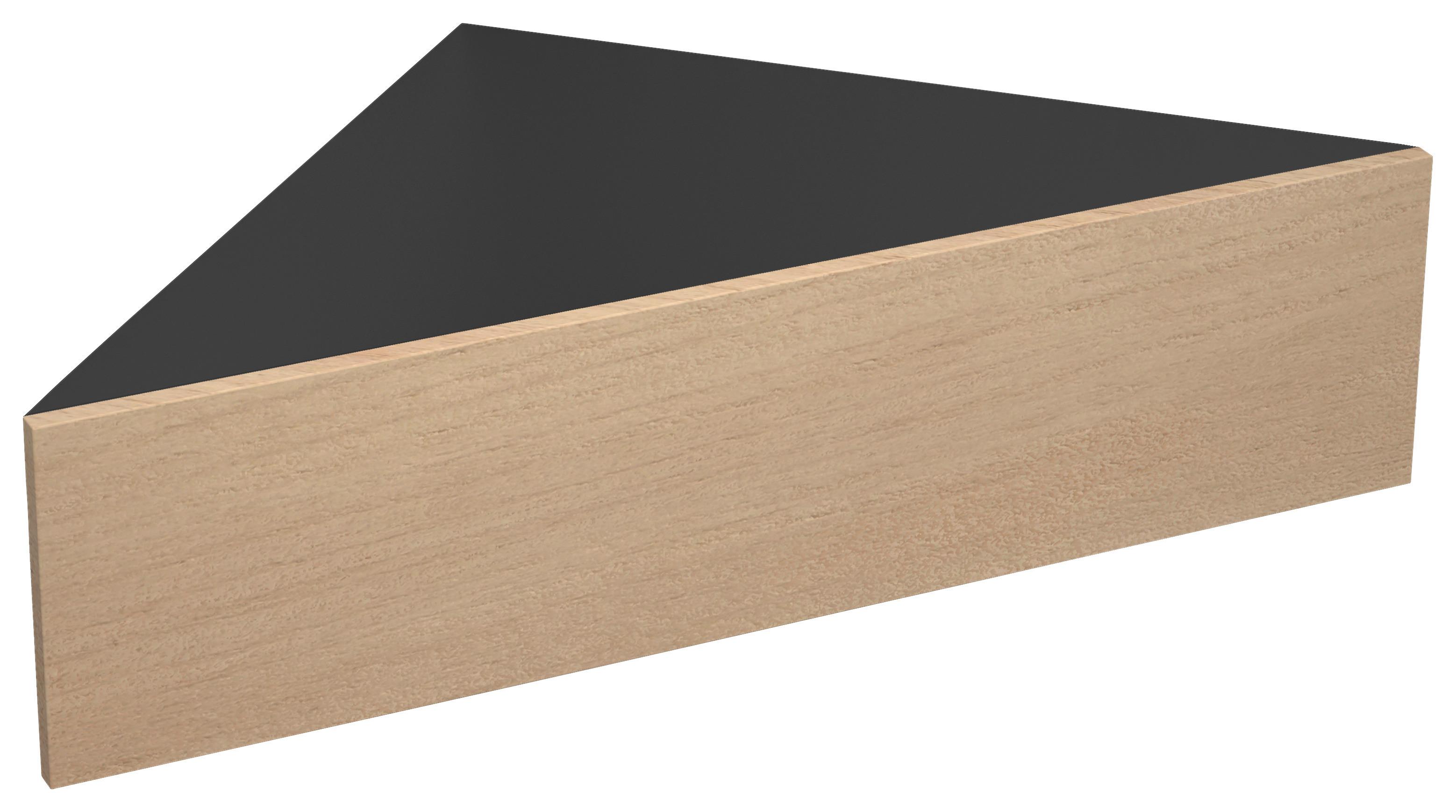 Nachkästchen Schwarz/ Honigeiche H: 15 Cm Usal S - Honigeiche/Schwarz, MODERN, Holzwerkstoff (60/15/42,4cm) - MID.YOU