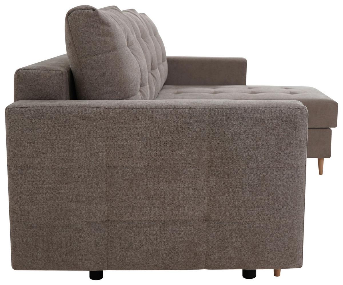 Ecksofa Asti Hellbraun S: 232x141x cm - Hellbraun, Design, Textil (232/141cm) - MID.YOU