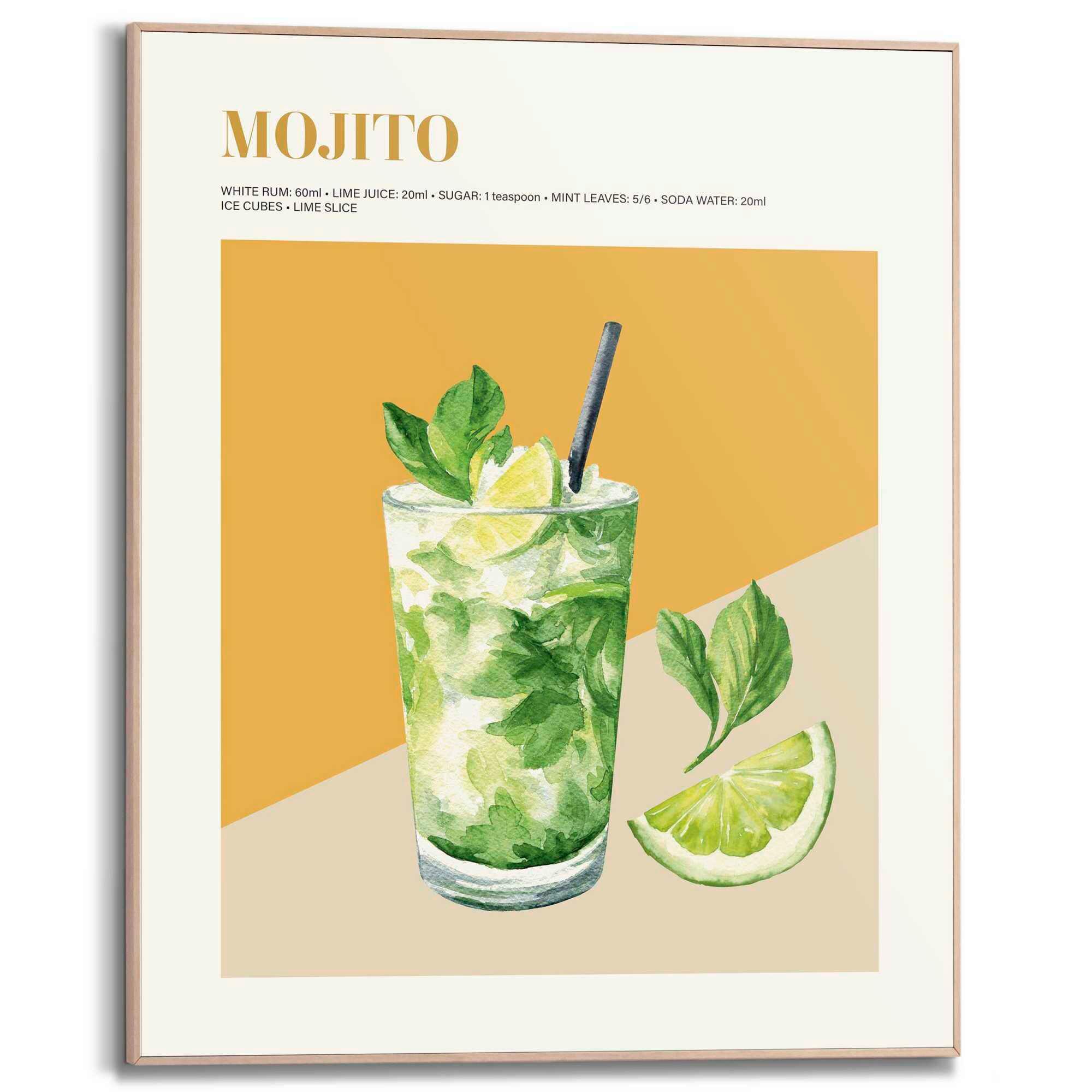 BILD Mojito 40x50 cm - Grün, Trend, Holzwerkstoff (40/50cm) - Reinders!