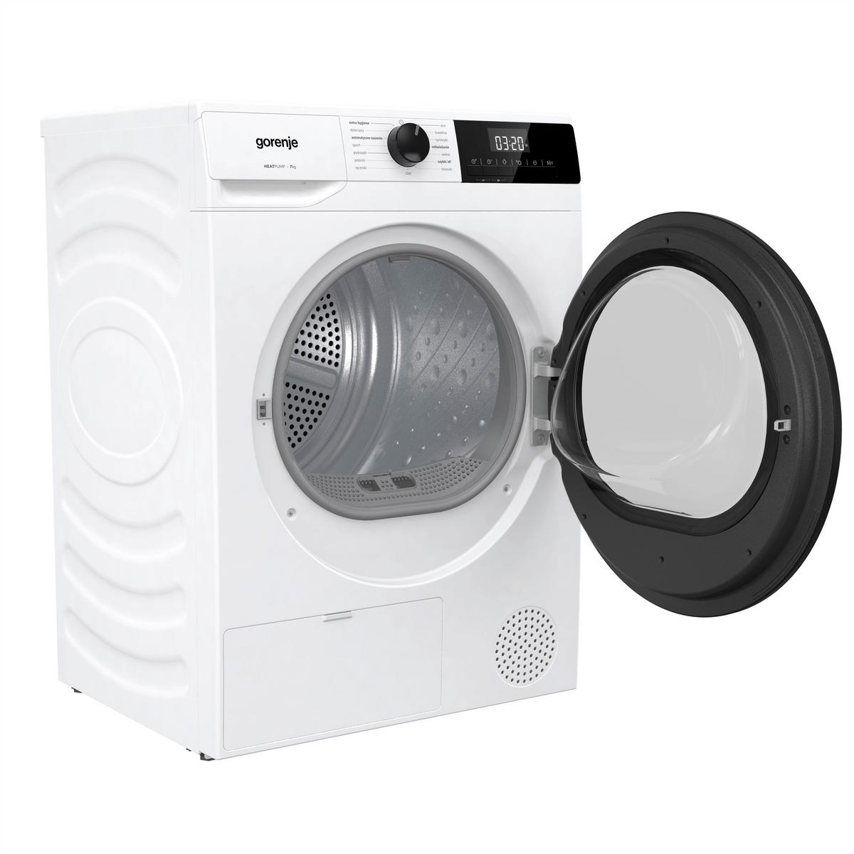 Wärmepumpentrockner D2HNE7D/AT Füllmenge ca. 7 kg, EEKL: D - Weiß, Basics, Kunststoff/Metall (59,5/84,5/51cm) - Gorenje