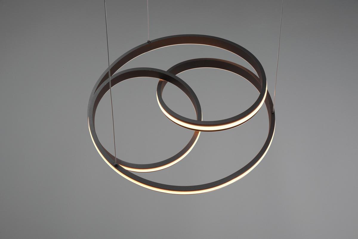 Led-hängeleuchte Nuria H: 150 Cm 1-Flammig Dimmbar - Schwarz, Basics, Metall (60/150cm) - Trio Leuchten