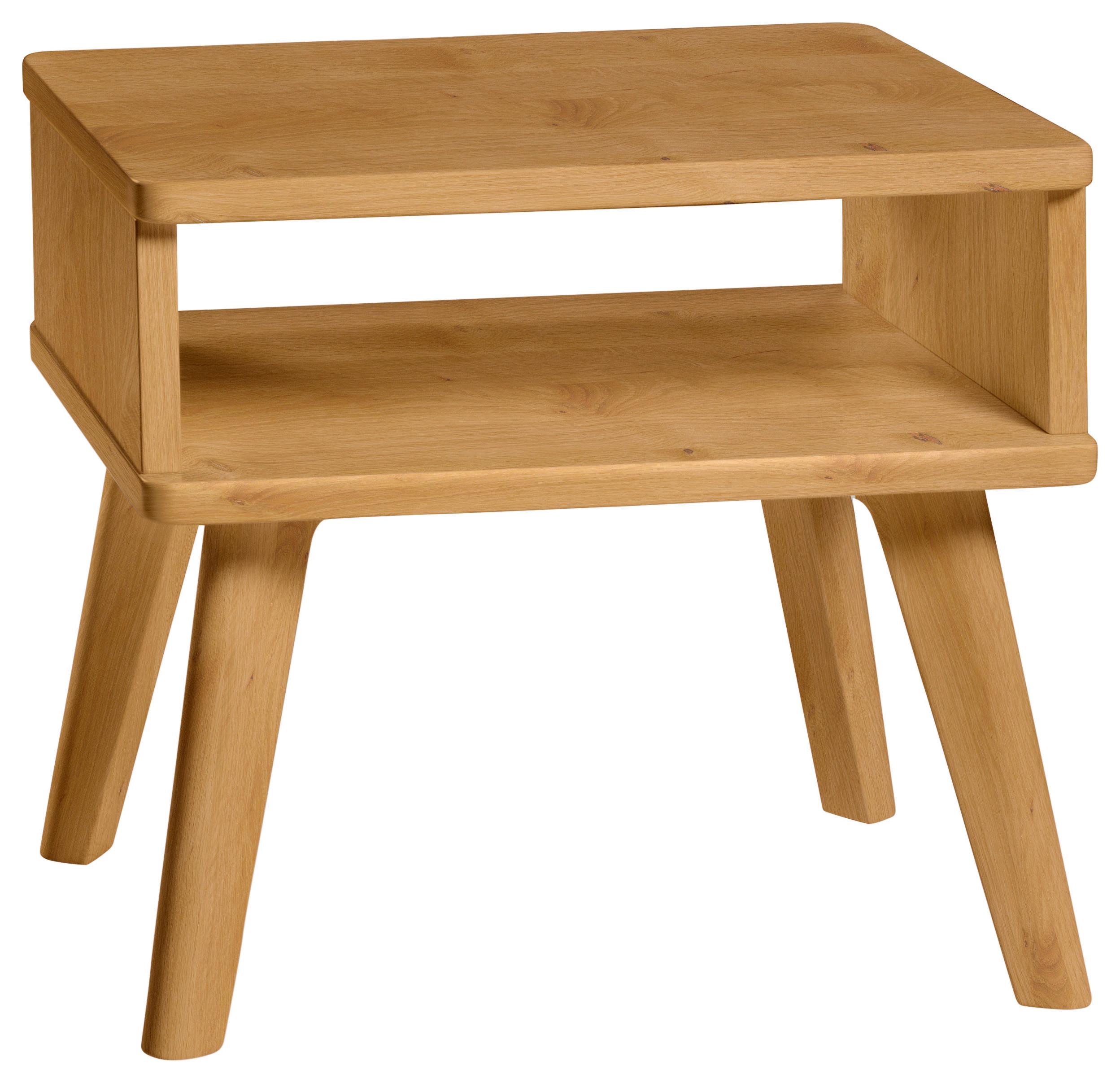 Nachtkästchen Lounge, Wildeiche B: 48 Cm - Wildeiche, Design, Holz (48/38/42cm) - Hasena