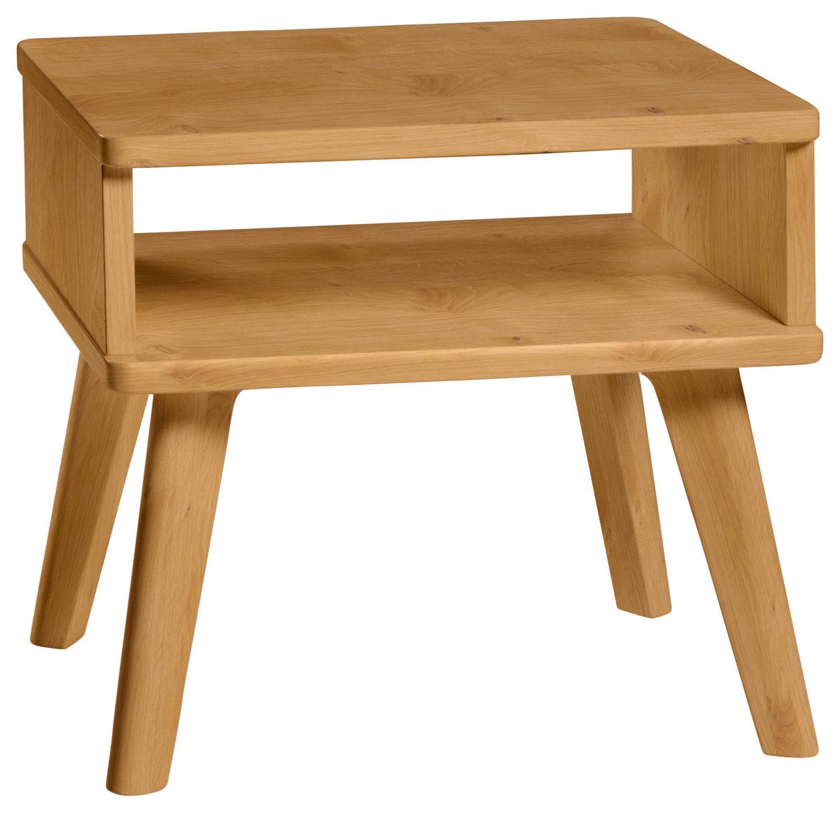 Nachtkästchen Lounge, Wildeiche B: 48 Cm - Wildeiche, Design, Holz (48/38/42cm) - Hasena