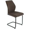 Stuhl Nina Verlours Braun, B: 49 Cm - Schwarz/Braun, MODERN, Textil/Metall (49/91/66cm)